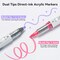 Ohuhu Acrylic Paint Markers Dual Tips: 24 Colors Brush & Bullet Automatic Ink Control Acrylic Markers High Opacity Paint Pens Waterproof for Rock Painting 3D Prints Egg Wood DIY Craft - Waimoku